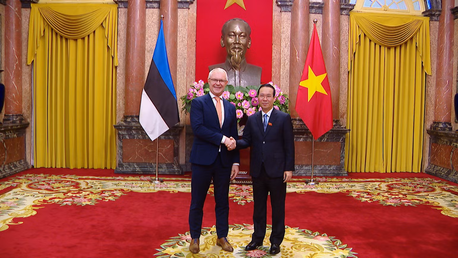 Chủ tịch nước Võ Văn Thưởng tiếp Đại sứ Estonia.