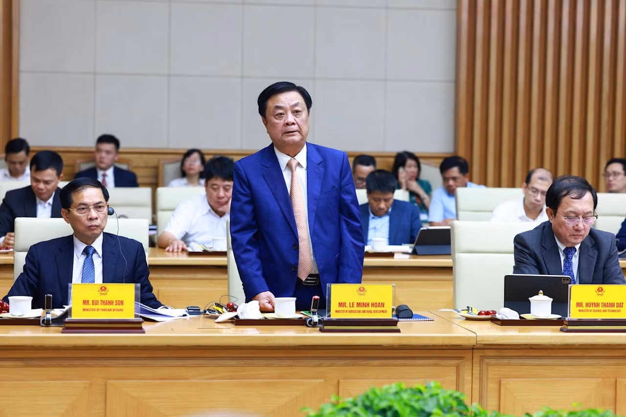 Bộ trưởng Nông nghiệp và Phát triển Nông thôn Lê Minh Hoan phát biểu.