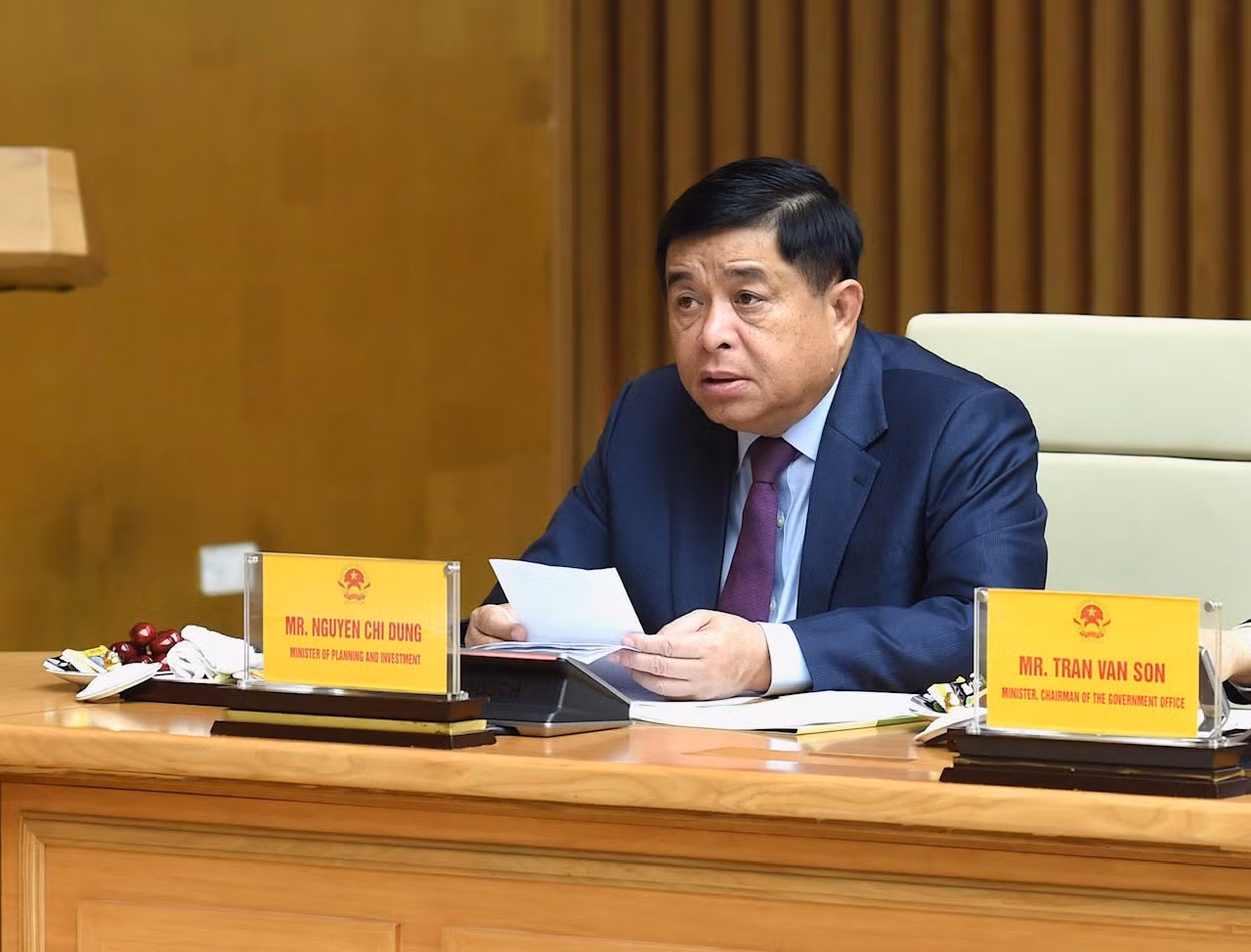 Bộ trưởng Kế hoạch và Đầu tư Nguyễn Chí Dũng phát biểu.