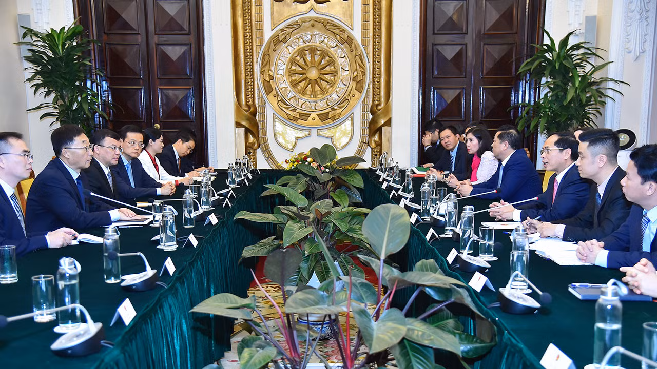Quang cảnh buổi tiếp.