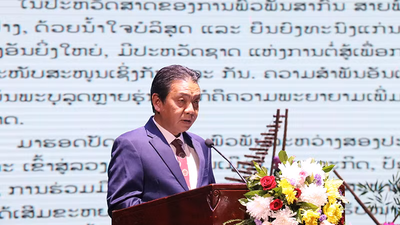 Thứ trưởng Văn hóa, Thể thao và Du lịch Hoàng Đạo Cương phát biểu tại sự kiện. (Ảnh: Trịnh Dũng)