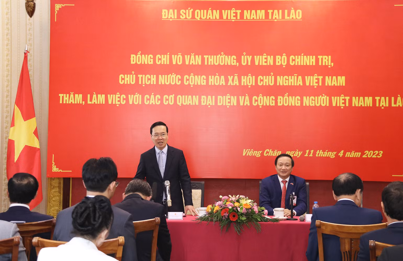 Quang cảnh buổi gặp mặt. (Ảnh: TRỊNH DŨNG)