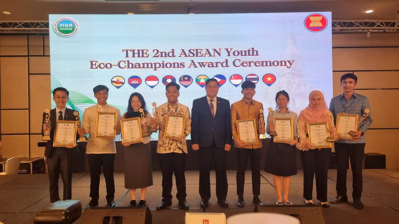 Giải thưởng Nhà vô địch sinh thái trẻ ASEAN (AYECA). (Ảnh: Trịnh Dũng)