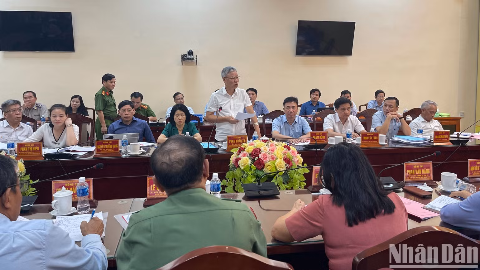 Đoàn kiểm tra số 5 thông tin phối hợp kiểm tra.