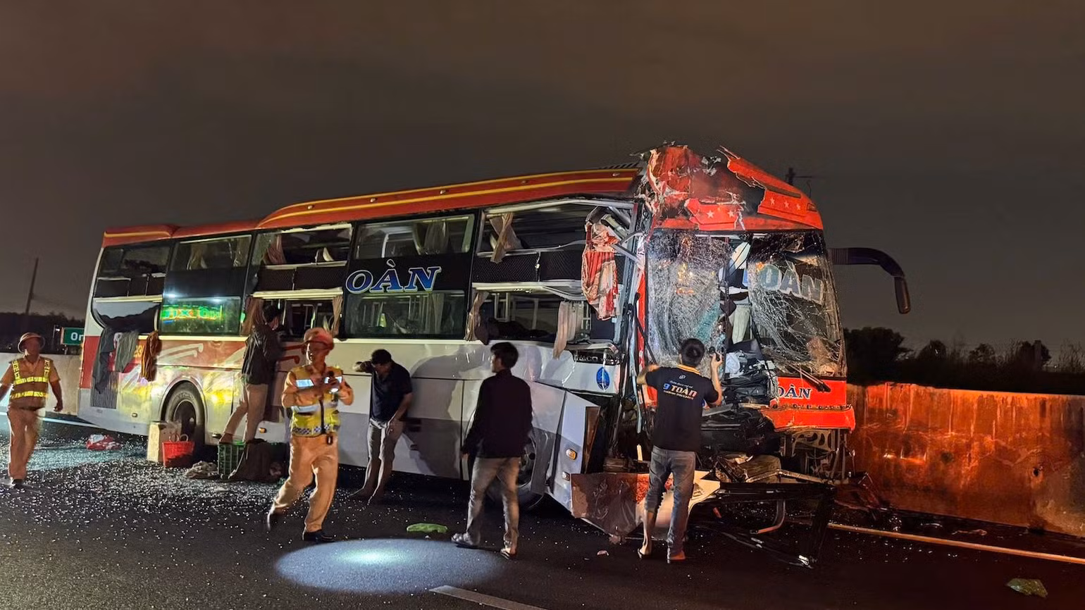 Hiện trường vụ tai nạn.