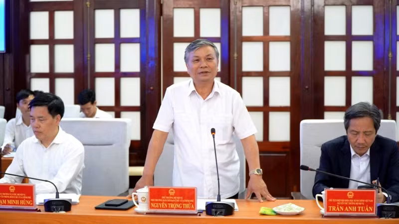 Thứ trưởng Nội Vụ Nguyễn Trọng Thừa kết luận buổi làm việc.