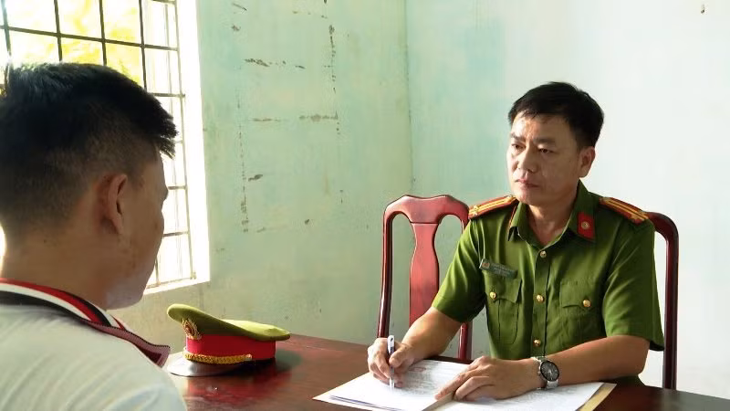 Cơ quan Công an đang tiếp tục điều tra, lấy lời khai của đối tượng Quang.