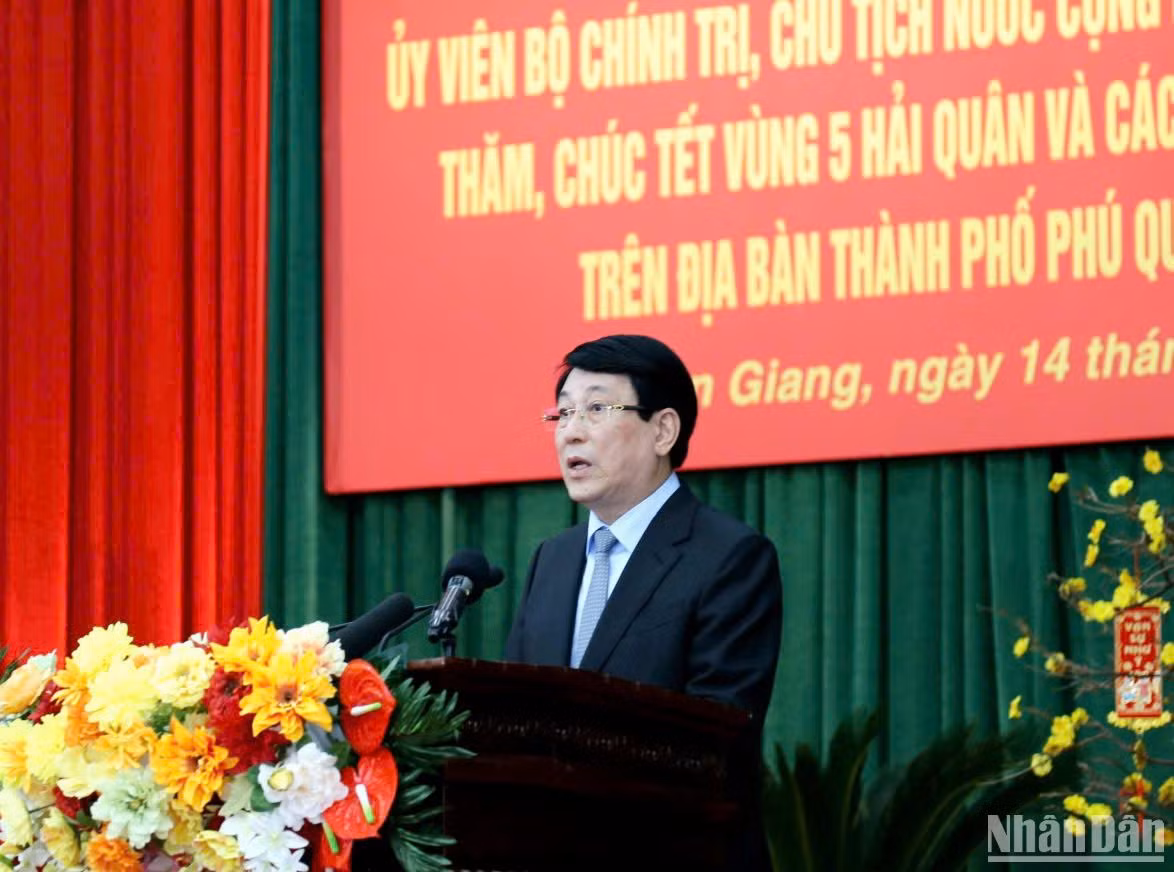 Chủ tịch nước Lương Cường phát biểu. Chủ tịch nước Lương Cường phát biểu.