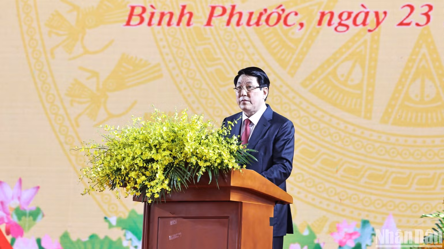 Chủ tịch nước Lương Cường phát biểu tại Lễ kỷ niệm.