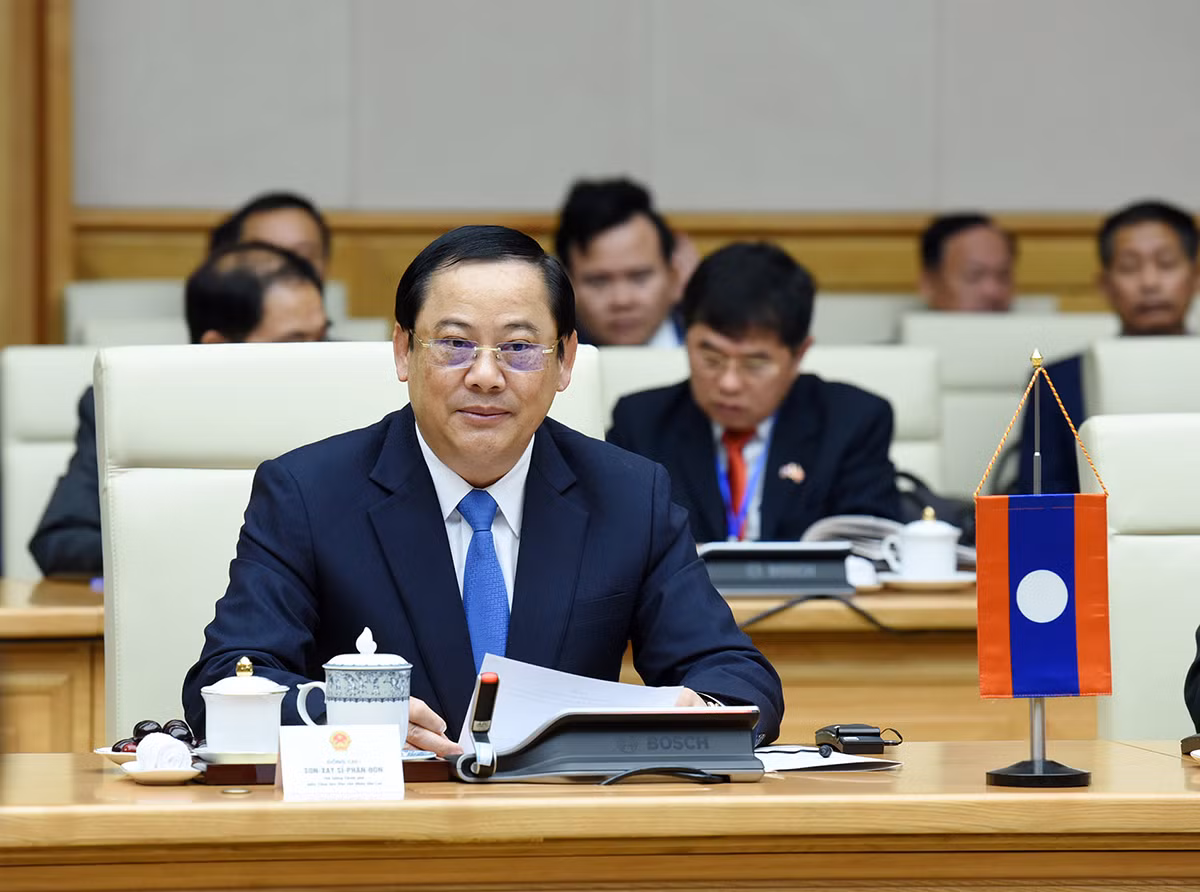 [Ảnh] Thủ tướng Phạm Minh Chính và Thủ tướng Lào đồng chủ trì kỳ họp lần thứ 46 Ủy ban liên Chính phủ về hợp tác song phương ảnh 5