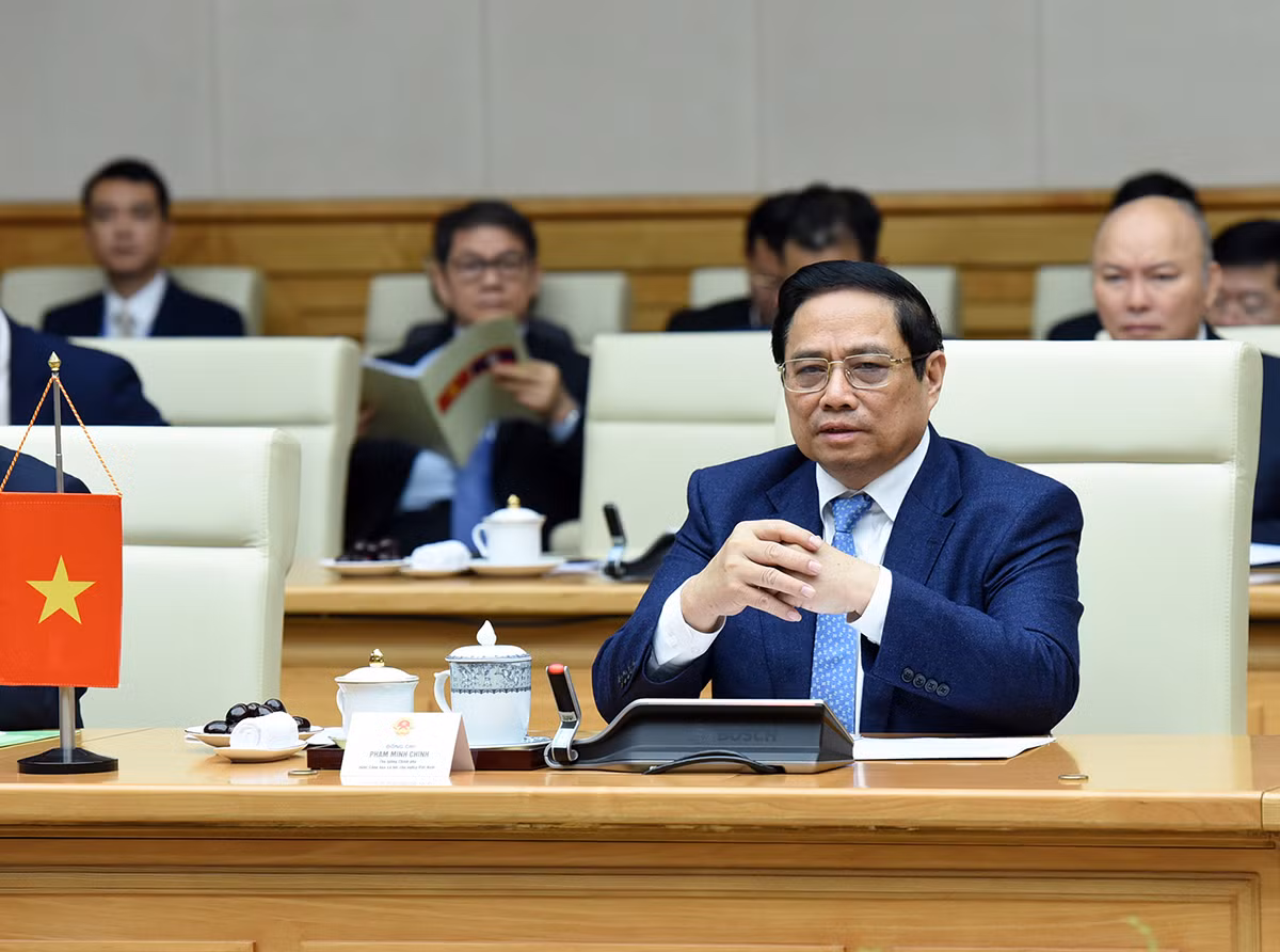 [Ảnh] Thủ tướng Phạm Minh Chính và Thủ tướng Lào đồng chủ trì kỳ họp lần thứ 46 Ủy ban liên Chính phủ về hợp tác song phương ảnh 2