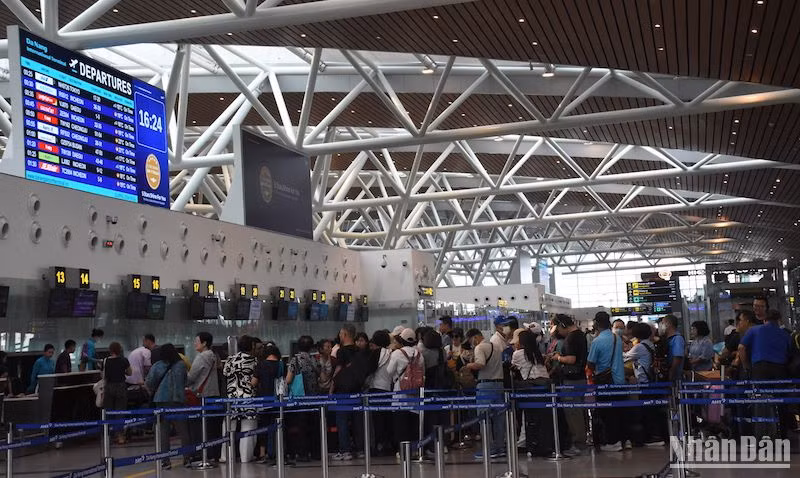 Nhà ga quốc tế Đà Nẵng vừa được tổ chức Skytrax công bố xếp hạng 5 sao. (Ảnh: ANH ĐÀO)