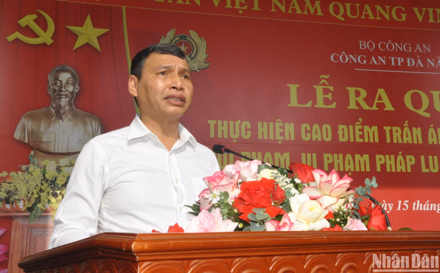 Phó Chủ tịch Thường trực Ủy ban nhân dân thành phố Đà Nẵng Hồ Kỳ Minh phát biểu tại chương trình. (Ảnh: ANH ĐÀO)