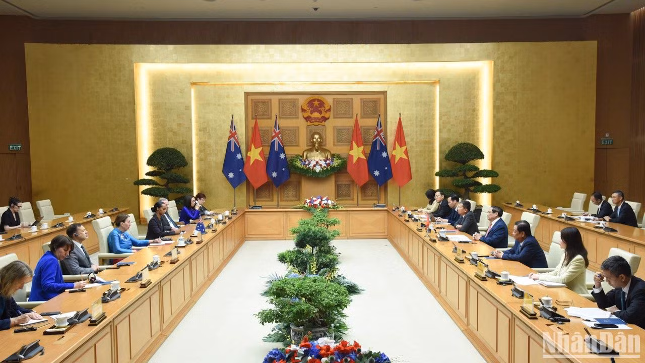 Quang cảnh cuộc tiếp. (Ảnh: Trần Hải)