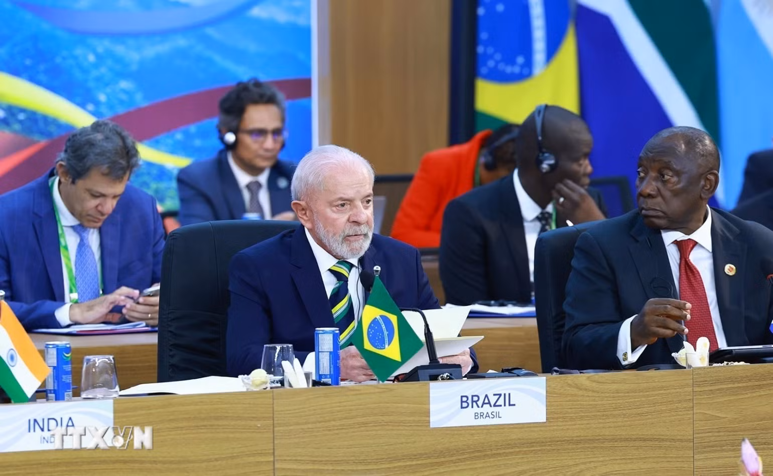 Tổng thống Cộng hòa Liên bang Brazil, Chủ tịch G20 năm 2024 Luiz Inácio Lula da Silva phát biểu. (Ảnh: Dương Giang/TTXVN) Tổng thống Cộng hòa Liên bang Brazil, Chủ tịch G20 năm 2024 Luiz Inácio Lula da Silva phát biểu. (Ảnh: Dương Giang/TTXVN)