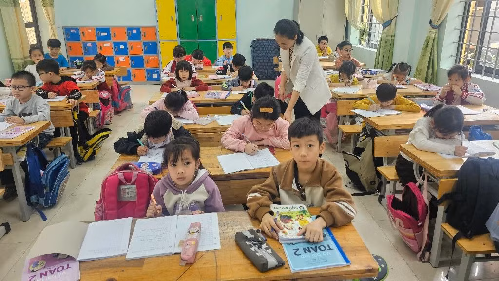 Một buổi học của trường Tiểu học Tam Hồng 1. (Ảnh: Hà Hồng Hà) Một buổi học của trường Tiểu học Tam Hồng 1. (Ảnh: Hà Hồng Hà)