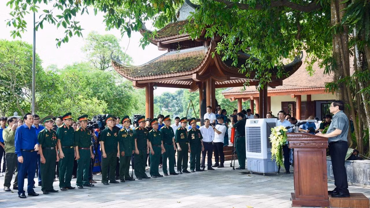 Thủ tướng Phạm Minh Chính phát biểu ý kiến tại buổi lễ. Thủ tướng Phạm Minh Chính phát biểu ý kiến tại buổi lễ.