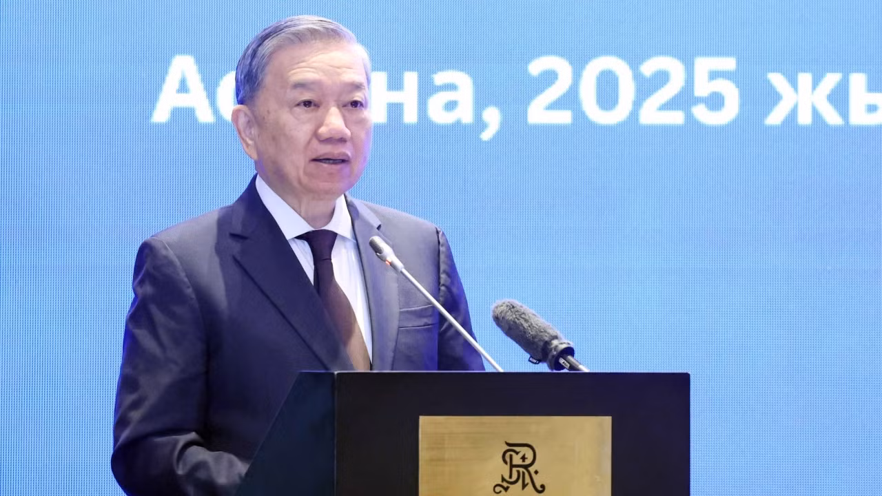 Tổng Bí thư Tô Lâm phát biểu tại Tọa đàm bàn tròn doanh nghiệp Việt Nam-Kazakhstan. (Ảnh: Thống Nhất/TTXVN) Tổng Bí thư Tô Lâm phát biểu tại Tọa đàm bàn tròn doanh nghiệp Việt Nam-Kazakhstan. (Ảnh: Thống Nhất/TTXVN)