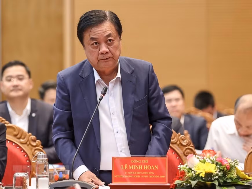 Bộ trưởng Nông nghiệp và Phát triển Nông thôn Lê Minh Hoan phát biểu. (Ảnh: Dương Giang/TTXVN)