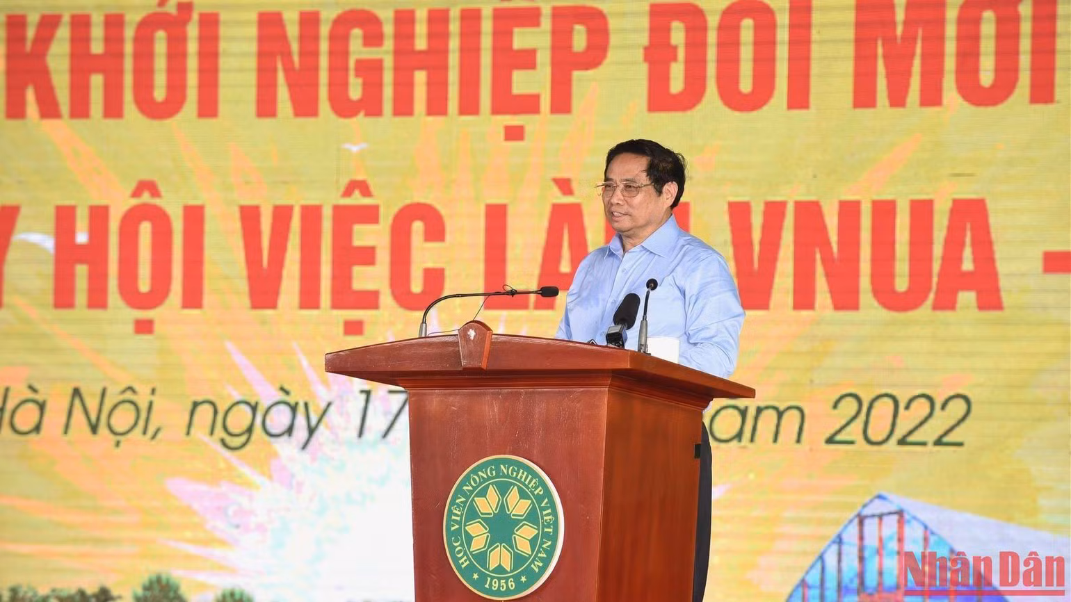 Thủ tướng Phạm Minh Chính phát biểu tại sự kiện. (Ảnh: Trần Hải) Thủ tướng Phạm Minh Chính phát biểu tại sự kiện. (Ảnh: Trần Hải)