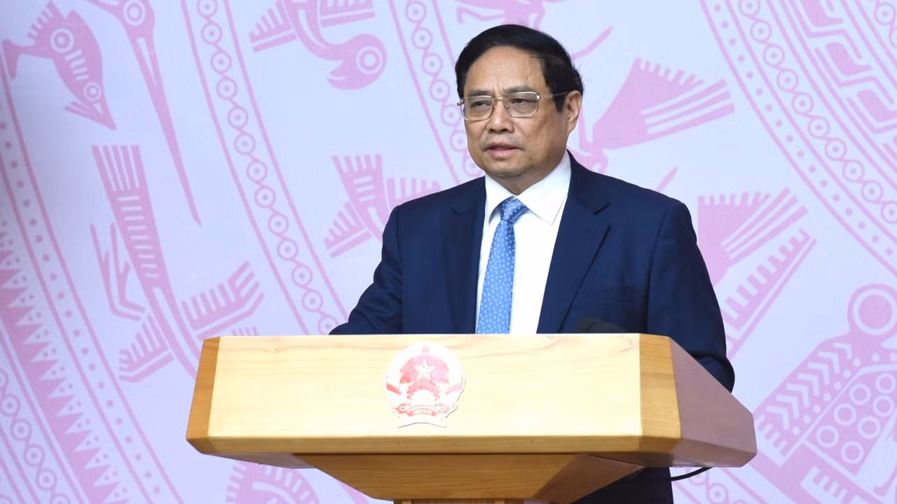 Thủ tướng Phạm Minh Chính phát biểu ý kiến chỉ đạo Hội nghị.