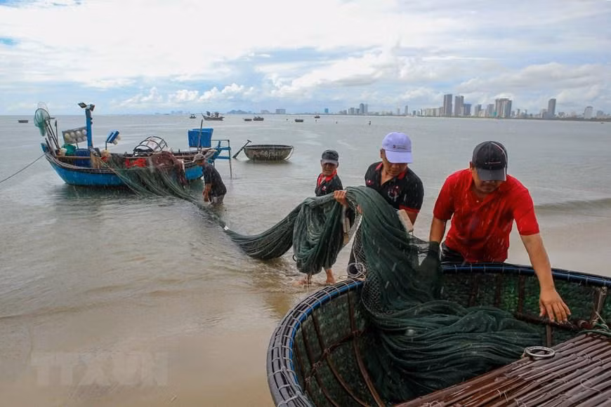 [Ảnh] Người dân tại miền trung hối hả phòng, chống bão Noru ảnh 11