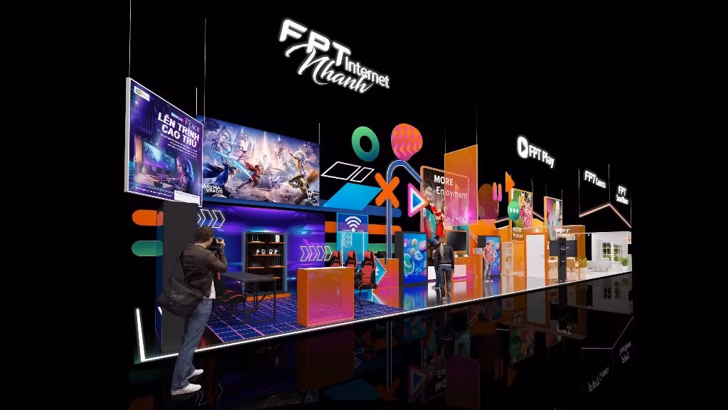 Không gian triển lãm FPT Techday 2023.
