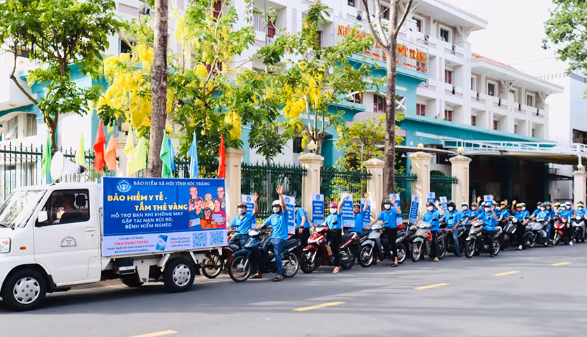 Sóc Trăng ra quân tuyên truyền, vận động người dân tham gia bảo hiểm xã hội tự nguyện, bảo hiểm y tế hộ gia đình Sóc Trăng ra quân tuyên truyền, vận động người dân tham gia bảo hiểm xã hội tự nguyện, bảo hiểm y tế hộ gia đình