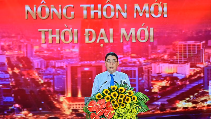 Ông Đinh Minh Hiệp, Giám đốc Sở Nông nghiệp và Phát triển nông thôn Thành phố Hồ Chí Minh phát biểu tại chương trình. (Ảnh: Quốc Thanh)