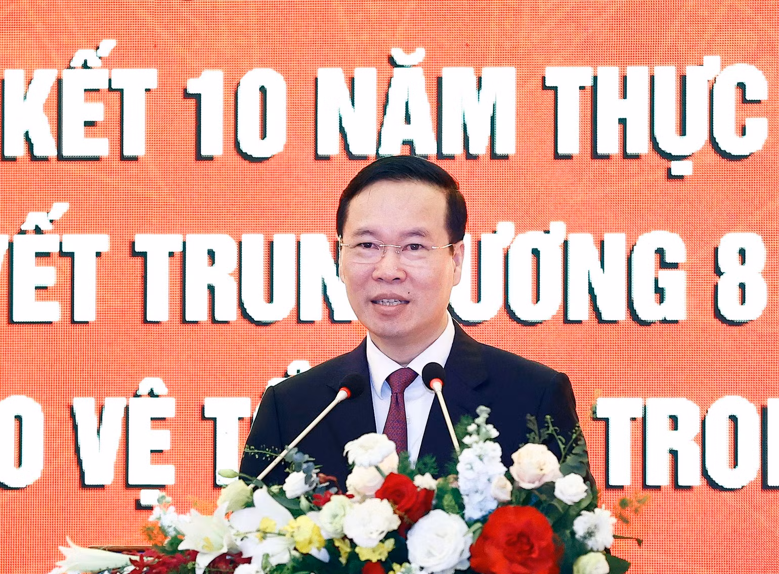 Chủ tịch nước Võ Văn Thưởng phát biểu chỉ đạo. (Ảnh: TTXVN)