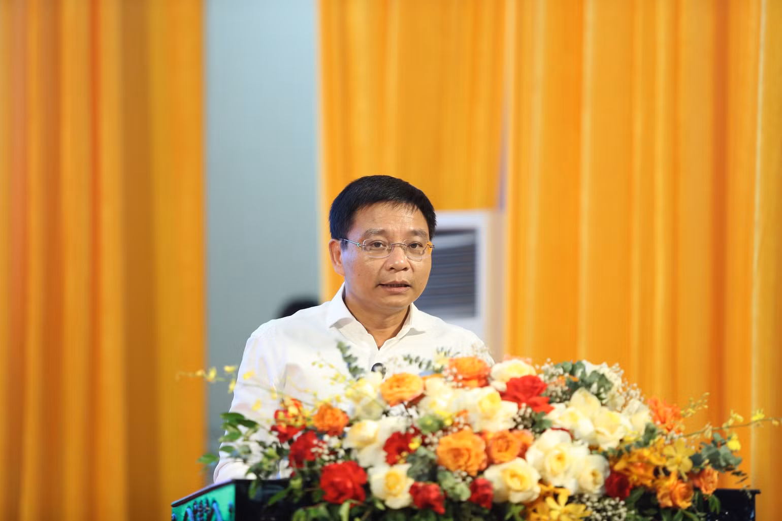 Bộ trưởng Giao thông vận tải Nguyễn Văn Thắng phát biểu tại hội nghị. (Ảnh: Bộ GTVT) Bộ trưởng Giao thông vận tải Nguyễn Văn Thắng phát biểu tại hội nghị. (Ảnh: Bộ GTVT)