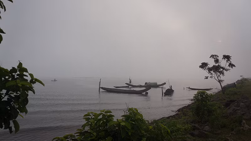 Phá Tam Giang trong sương sớm. Phá Tam Giang trong sương sớm.
