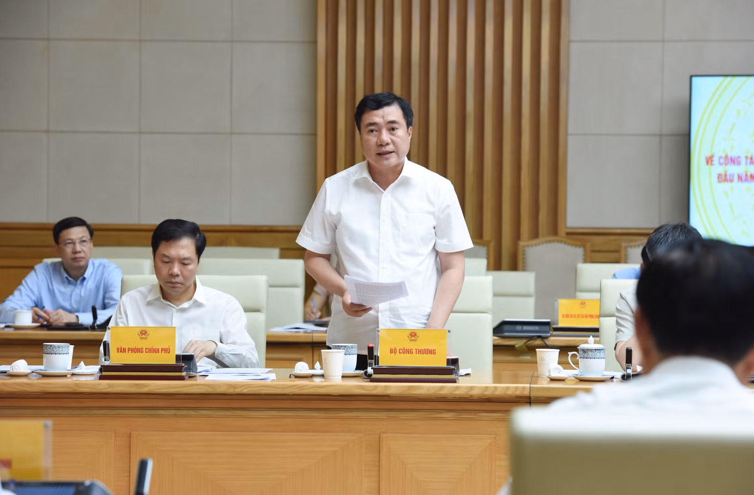 Thứ trưởng Bộ Công thương Nguyễn Sinh Nhật Tân phát biểu.