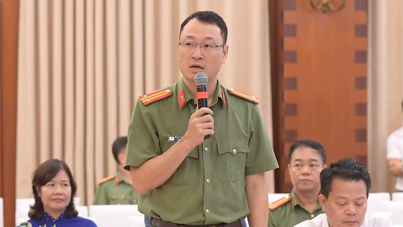 Trung tá Triệu Mạnh Tùng.