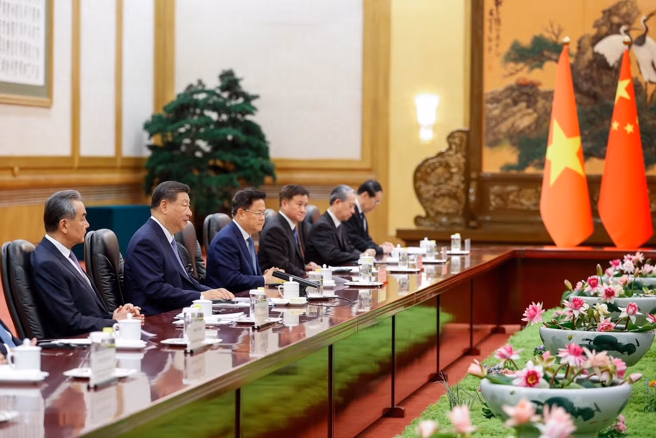 Tổng Bí thư, Chủ tịch Tập Cận Bình tại buổi hội kiến.
