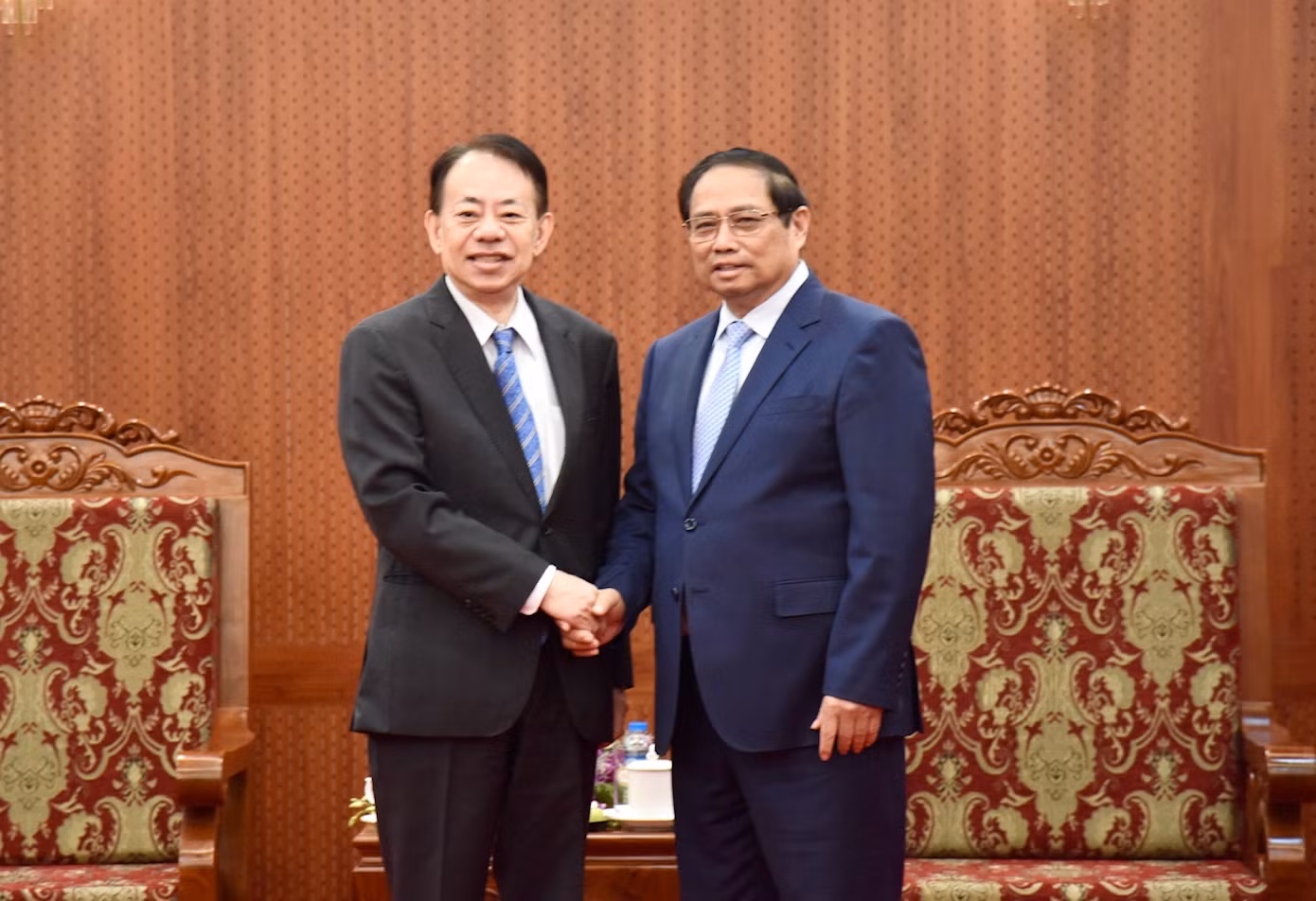Thủ tướng Phạm Minh Chính tiếp Chủ tịch ADB Masatsugu Asakawa.