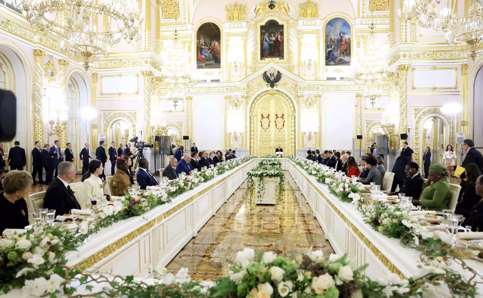 Tổng thống Nga Putin phát biểu tại tiệc chiêu đãi. (Ảnh: Kremlin.ru) Tổng thống Nga Putin phát biểu tại tiệc chiêu đãi. (Ảnh: Kremlin.ru)