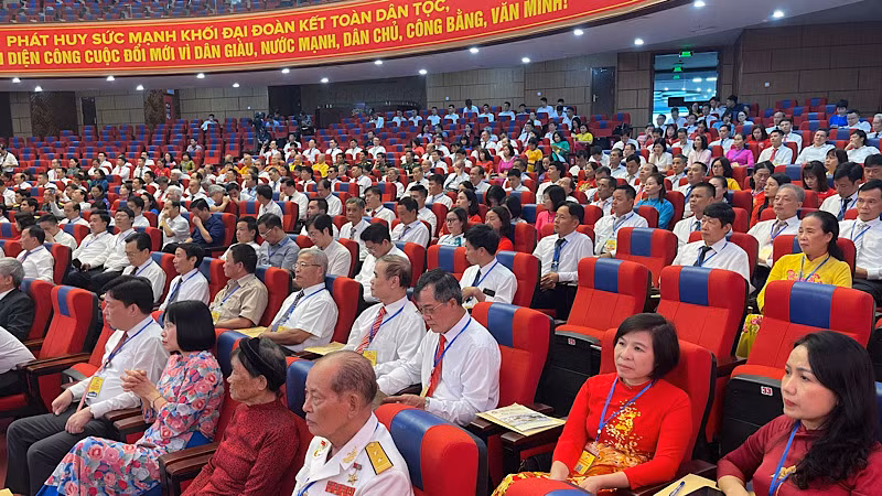 Các đại biểu dự Đại hội đại biểu Mặt trận Tổ quốc tỉnh Hải Dương lần thứ 17.