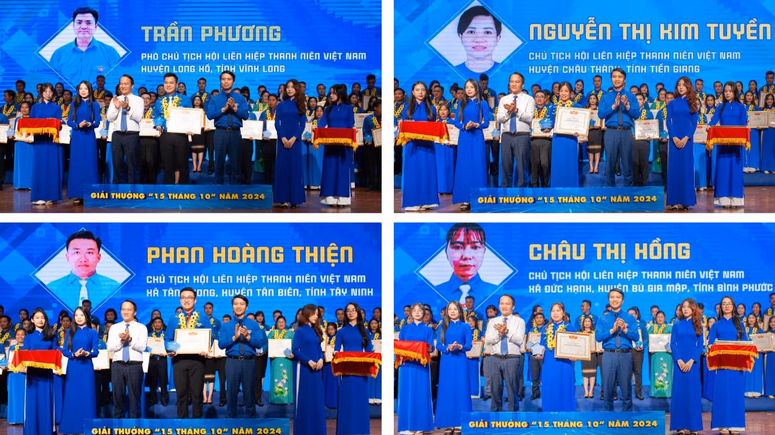 Các cá nhân tiêu biểu của Hội Liên hiệp Thanh niên Việt Nam các tỉnh, thành phố, đơn vị trực thuộc.