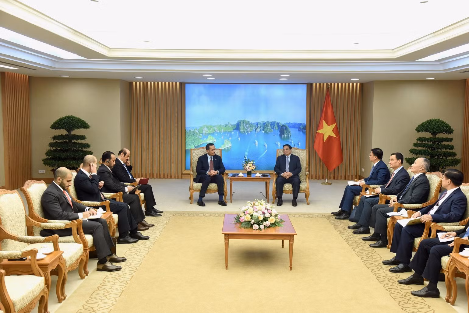 Quang cảnh buổi tiếp đón. (Ảnh: Trần Hải) Quang cảnh buổi tiếp đón. (Ảnh: Trần Hải)