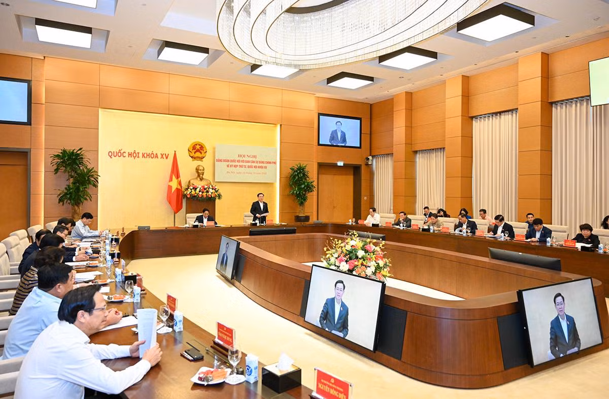 [Ảnh] Thủ tướng và Chủ tịch Quốc hội chủ trì hội nghị giữa Đảng đoàn Quốc hội với Ban Cán sự Đảng Chính phủ ảnh 8
