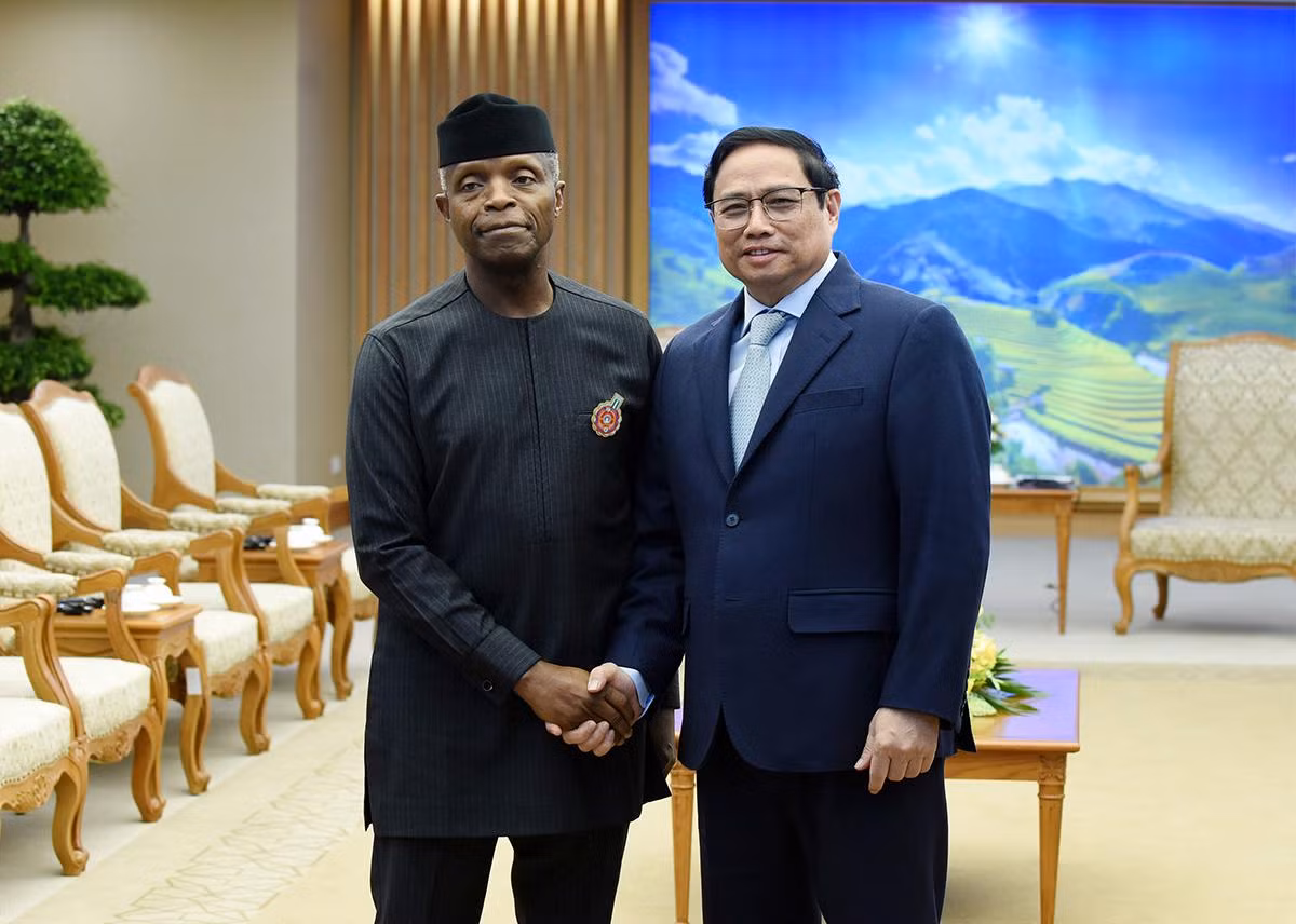 [Ảnh] Thủ tướng Phạm Minh Chính tiếp Phó Tổng thống Nigeria Yemi Osinbajo ảnh 1