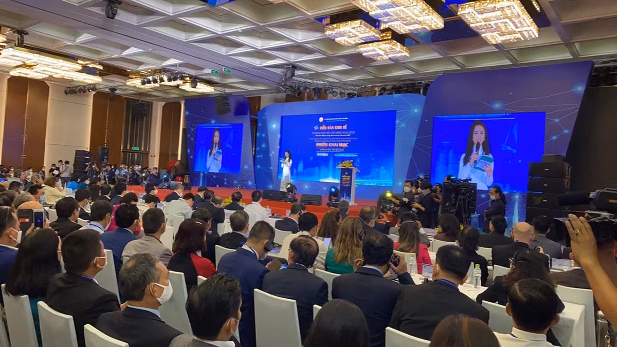 Diễn đàn kinh tế Thành phố Hồ Chí Minh năm 2022. (Ảnh: Thanh Tùng)