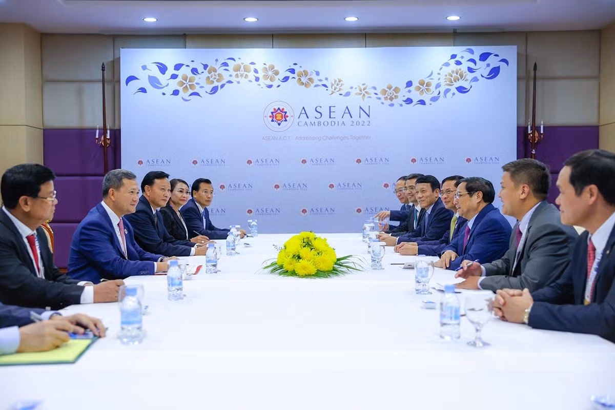 Quang cảnh buổi tiếp. (Ảnh: NHẬT BẮC)