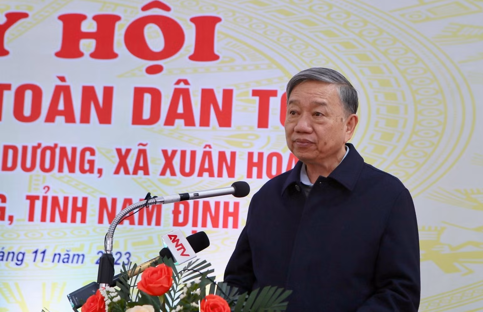 Đại tướng Tô Lâm, Ủy viên Bộ Chính trị, Bộ trưởng Công an phát biểu ý kiến tại Ngày hội.