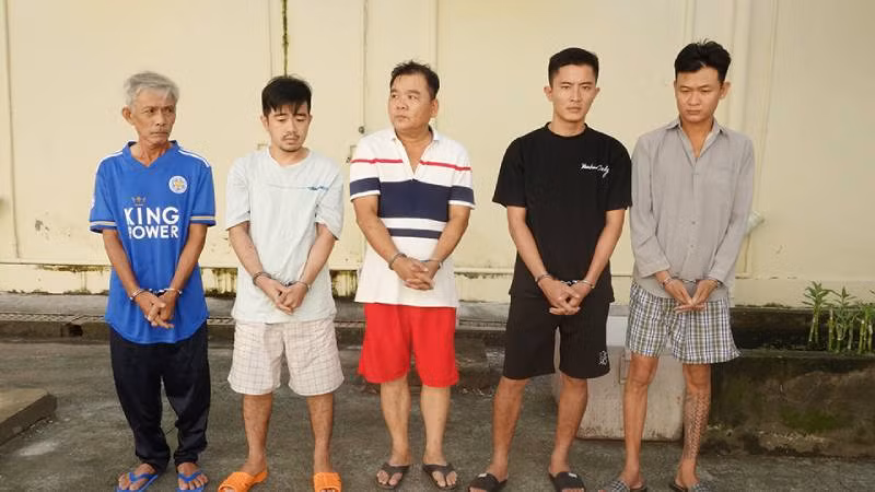 Các đối tượng liên quan vụ án do Võ Hoàng Hiếu cầm đầu.
