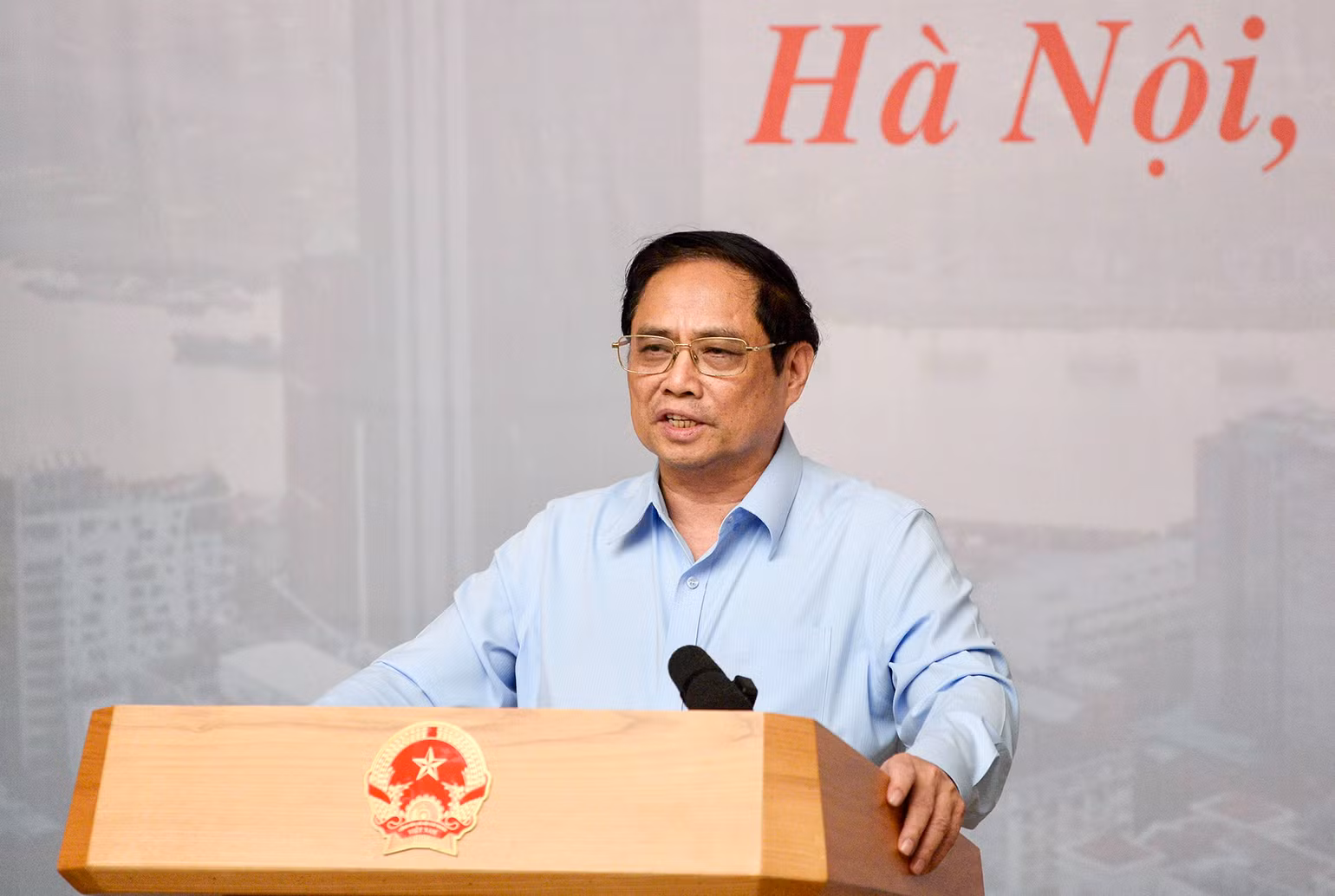 Thủ tướng Phạm Minh Chính phát biểu ý kiến tại cuộc làm việc trực tuyến của Thường trực Chính phủ với Thành phố Hồ Chí Minh.