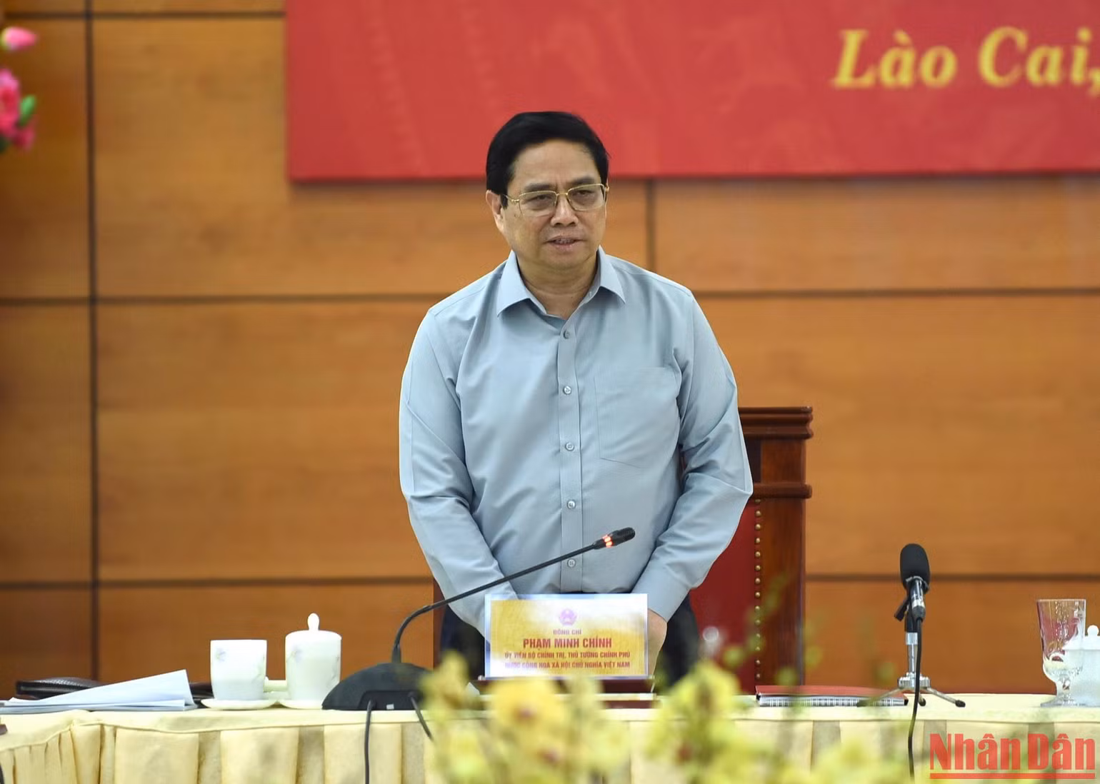 Thủ tướng Phạm Minh Chính phát biểu tại buổi làm việc. Thủ tướng Phạm Minh Chính phát biểu tại buổi làm việc.