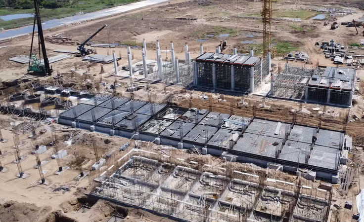 Hạng mục Nhà xưởng K1 Công ty Trách nhiệm hữu hạn Kingfa Science & Technology (Việt Nam) đã thực hiện ép cọc, đổ móng bê-tông cốt thép với quy mô diện tích hơn 7.300m2. Hạng mục Nhà xưởng K1 Công ty Trách nhiệm hữu hạn Kingfa Science & Technology (Việt Nam) đã thực hiện ép cọc, đổ móng bê-tông cốt thép với quy mô diện tích hơn 7.300m2.