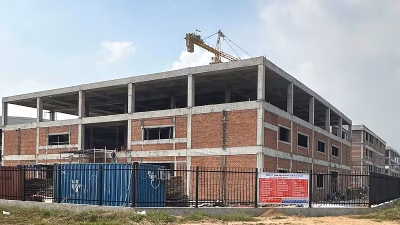 Một góc công trình xây dựng không phép. Một góc công trình xây dựng không phép.